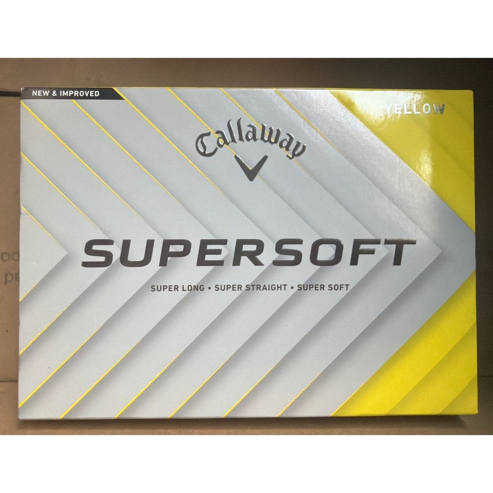 New Callaway Golf 2024 Supersoft Golf Balls Yellow - 12 Balls